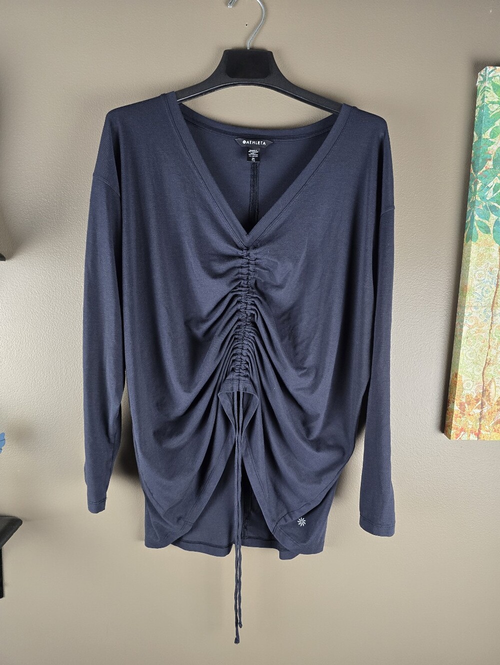 Athleta Crossover Ruched Top XL - Picture 3 of 9